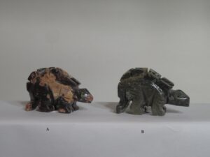 Soapstone Animals Stegosaurs