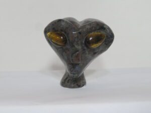 Alien Head with Tiger Eye Eyes  Labradorite