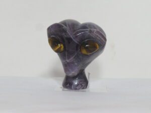 Alien Head with Tiger Eye Eyes Labradorite