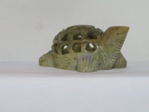 Carved Turtle With Holes Soapstone With Internal Turtle