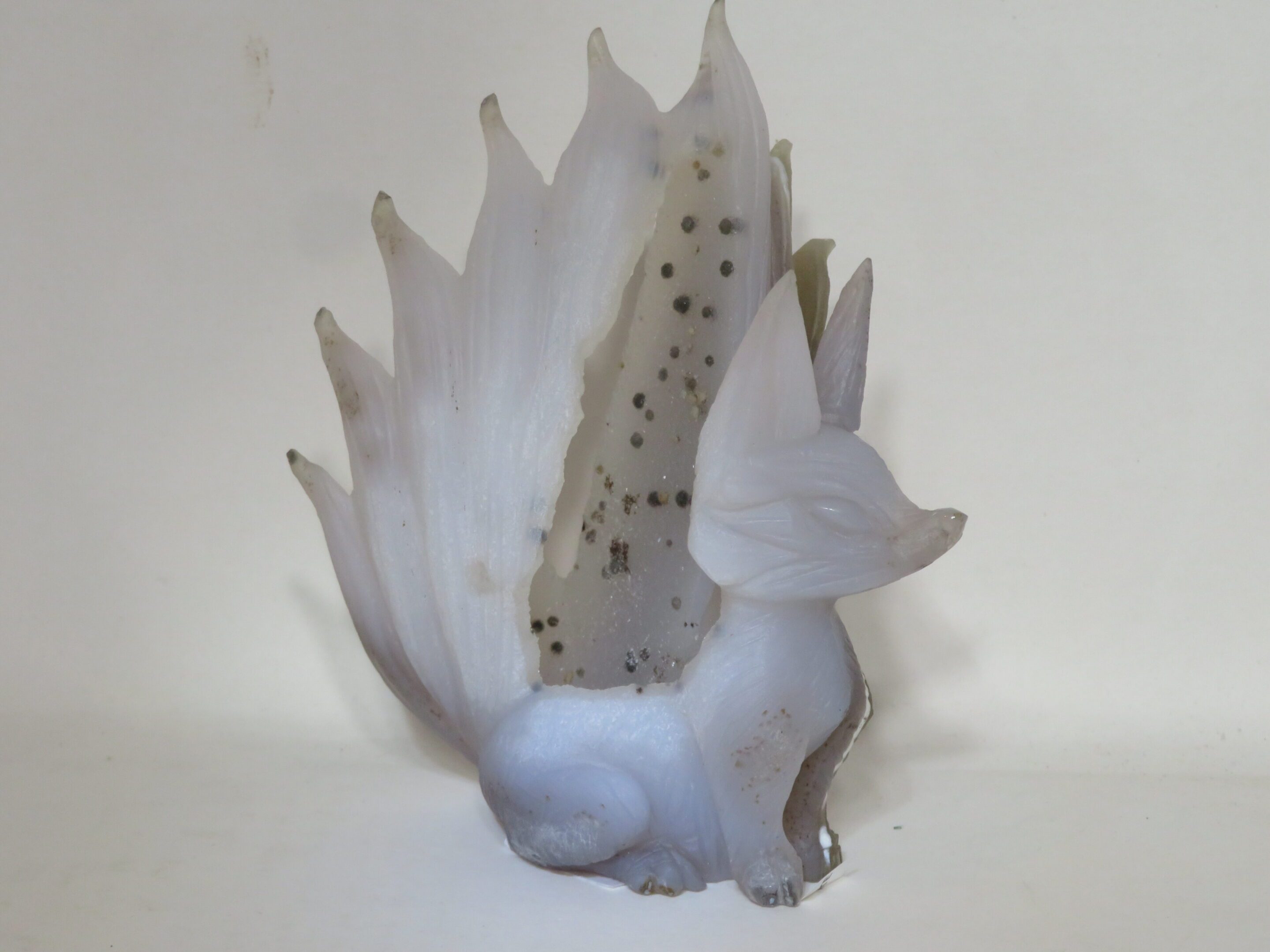 9 Tailed Fox Banded Grey Agate Druzy