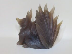 9 Tailed Fox Banded Grey Agate Druzy