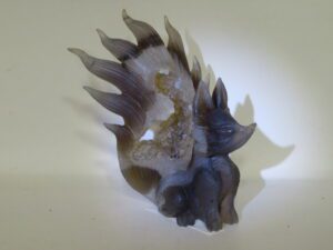 9 Tailed Fox Banded Grey Agate Druzy