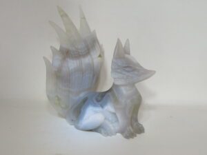9 Tailed Fox Banded Grey Agate Druzy