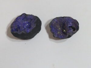 Died Geode Blue with Black Coating