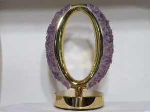 Gem Chip Oval Lamp Amethyst