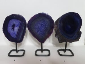Purple Geode Slice on Stand