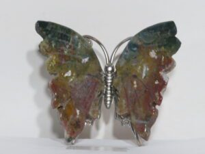 Semi Precious Stone Butterfly Ocean Jasper