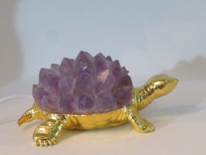 Gold Lighted Turtle Amethyst