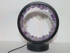 Round Desk Light Amethyst with Adjustable Switch and Adjustable Brightness