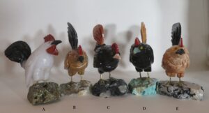 Carved Stone Animal Rooster
