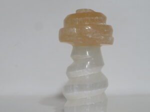 Spiral Mushroom with Peach Top With Choice of Light