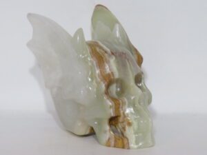 Onyx Skull With Wings