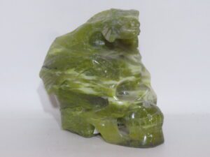 Agate Skull with Lizard Nobel Serpentine